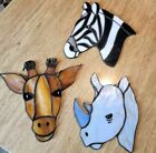 Amazing Handmade Stained Glass Zebra, Giraffe, Rhino- Excellent Quality & Detail