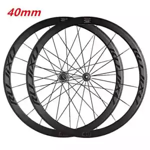 700C 6 Pawls Road Bike 30 40 50mm Deep Pull Straight Wheelset V/C Disc Brake - Picture 1 of 10