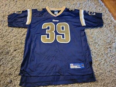 Camiseta St. Loius LA Rams Jackson Juvenil XL Azul Marino Reebok Foto 1 de 4