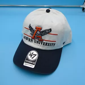 '47 Brand Auburn Tigers Hat Mens White Snapback Baseball Cap Retro College New - Picture 1 of 9