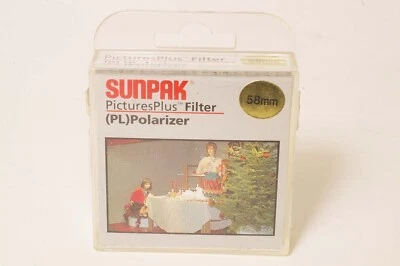 C09062~ Sunpak *Picture Plus* 58mm PL Polarizer Filter – NOS – Japan Quality - Image 1 of 2