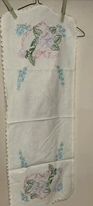Bufanda de Colección Bordada a Mano Cabaña Floral Corredor de Mesa 12X35" ROSA PÚRPURA - Imagen 1 de 4