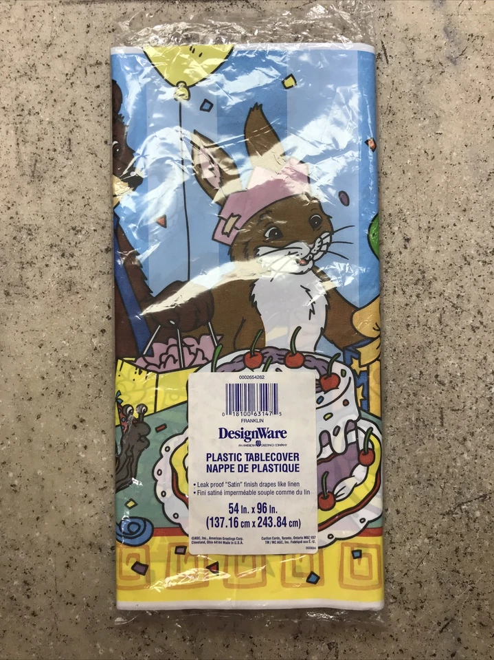 Franklin The Turtle Birthday Party Plastic Table Cover 54x96 Inches DesignWare