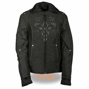 Womens 3/4 Length Doulon 1300 Nylon Twill Jacket Reflective Tribal Detail 3XL - Picture 1 of 1