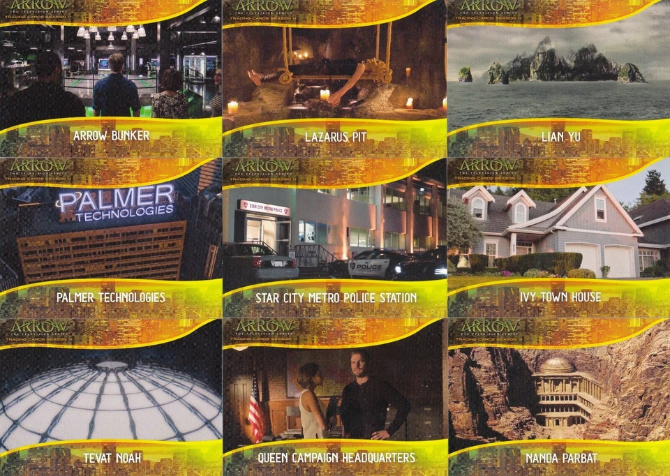 ARROW SEASON 4 2017 LOCATIONS INSERT CARD SET L1 TO L9 DC - Image 1 of 1