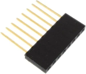 8 Pins 8P 2,54mm 0,1" Buchse Stiftleiste langer Stift 11mm - schwarz - 10er Pack - Bild 1 von 1
