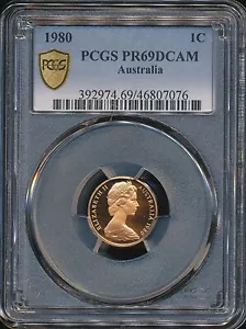 Australia 1980 One Cent 1c (Feather-tailed Glider) - PCGS PR69DCAM - Picture 1 of 3