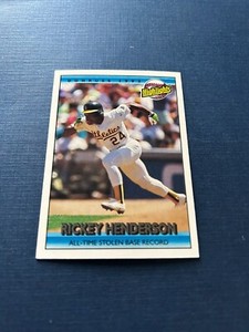 1992 Donruss Baseball Rickey Henderson Highlight#215 HOF Factory Set Break NM-MT