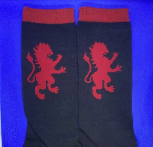 Harry Porter “GRYFFINFOR” Themed Crew Socks Men 8-12 Women 10-13 Black/Red NEW - Picture 1 of 5