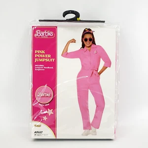 Barbie The Movie 2023 Adult Halloween Costume Pink Power Jumpsuit Medium (8-10) - Picture 1 of 8
