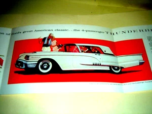 1958 Ford Thunderbird 4 Passenger  SALES BROCHURE + SPEC SHEET    THE NEW T-BIRD - Picture 1 of 7