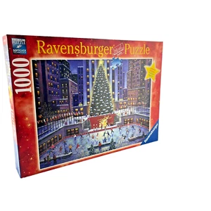 Ravensburger Christmas Rockefeller Center Ice Skating NYC 1000 Piece Puzzle - Picture 1 of 11