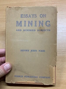 1933 "Ensayos Sobre Minería Y Temas Afines" Henry J Nash Libro Tapa Dura (P2) - Picture 1 of 15