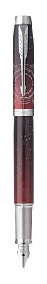 Pluma Estilográfica Parker IM Portal Laca Roja y Borde Cromo Fina Nueva En Caja Foto 1 de 2