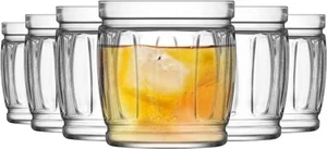 Whisky Tumbler Glasses x 6 Fiona Jam Jar 415ml/ 14oz Lav Bar Pub Catering - Picture 1 of 7