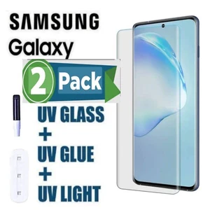 UV Liquid Tempered Glass Screen Protector Samsung Galaxy S24/23/22/21 Ultra - Picture 1 of 5