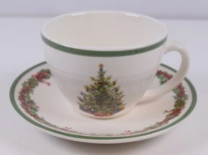 Christopher Radko Traditions Holiday Celebration Weihnachtsbaum Tasse & Untertasse - Bild 1 von 7
