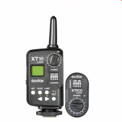 Godox XT-16 2.4G Wireless Transmitter Receiver SK400 DE300 Studio Strobe Flash - Image 1 of 4