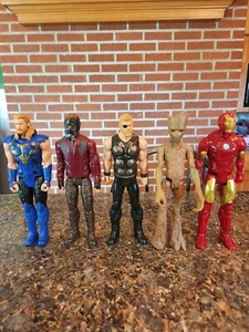 Avengers 12" 5 Figuren Konvolut Iron Man, Groot, Star Lord, Thor - Bild 1 von 6