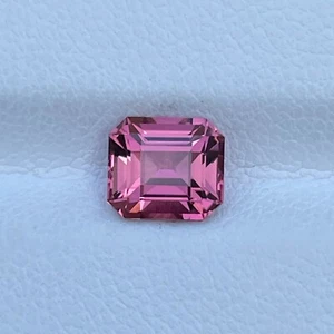 Natürlicher 1,65 kt rosa Turmalin Smaragdschliff Edelstein für Jubiläumsgeschenk - Bild 1 von 5