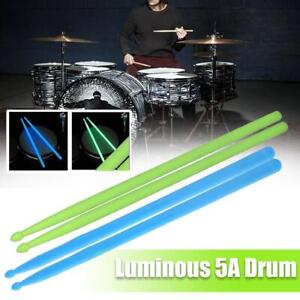 Luminous 5A Drum Sticks Glow in The Dark Stage Music Band Performance Drumstick