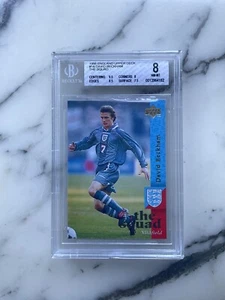 David Beckham Upper Deck 1997 1998 England Rookie RC World Cup #18 - BGS 8 MINT - Picture 1 of 2