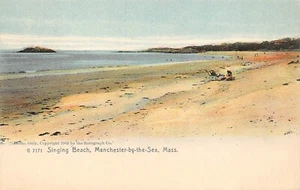 # K1093 MANCHESTER BY THE SEA, MA. POSTAL, PLAYA CANTANTE - Imagen 1 de 2