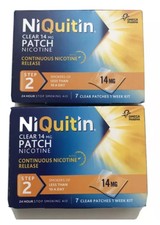 2x Niquitin Step 2 14mg 24 Hour Clear Patches 7 Days Brand New FAST POSTAGE ????????