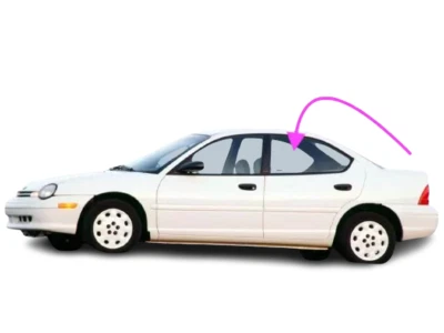 Se adapta a: Dodge & Plymouth 1995-1999 sedán de neón conductor puerta trasera izquierda ventana vidrio Foto 1 de 4
