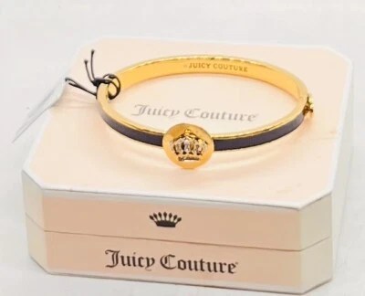 "Brazalete con bisagra escudo esmalte azul Juicy Couture talla 2,5"" x 2"" nuevo con etiquetas" Foto 1 de 4