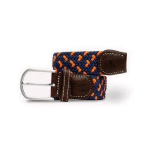 Cinturón ajustable tejido reciclado elástico Swole Panda - punto azul marino y naranja - Imagen 1 de 3