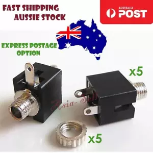 5pcs 3.5mm MONO Female Audio Connector 3 Pin DIP Headphone Jack Socket PJ-301M - Picture 1 of 2