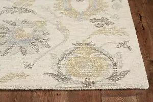 2' X 8' Ivory Floral Vine Wool Runner Rug - Picture 1 of 1