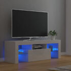 TV-Schrank mit -Leuchten Hochglanz-Wei 120x35x40 P2O0