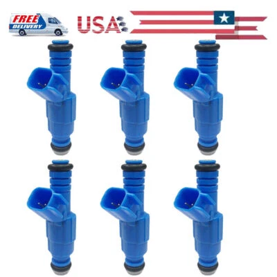 0280155917 JUEGO DE 6 INYECTORES DE COMBUSTIBLE DE FLUJO COINCIDENTES PARA JEEP CHEROKEE 1999+ 4,0 L EE. UU. Foto 1 de 4