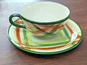 Vintage TAM O'SHANTER Vernonware Handpainted Cup and Saucer Tea Coffee - Picture 1 of 5