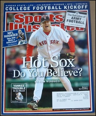 9/13/2004 Sports Illustrated Curt Schilling Boston Red Sox Kellen Winslow RC NFL - Image 1 of 4