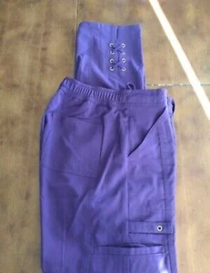 Scrubstar Women's Fashion Premium Performance Yoga Pants Color eggplant XS - Picture 1 of 6