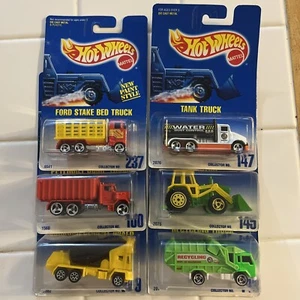Hot Wheels 1991 tractor, camiones de trabajo lote de 6 - Imagen 1 de 7