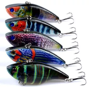 5PCS Minnow Fishing Lures VIB 18.4g Crankbait Hard Swimbait Carp Lure Saltwater - Picture 1 of 9