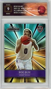 2021-22 Wild Card Alumination Teal/Yellow Boo Buie 208/225 Mint HCWG 9 - Picture 1 of 2