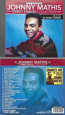 JOHNNY MATHIS-STEREO SINGLES COLLECTION-28 CUTS-18 STEREO DEBUTS-NEW IMPORT CD - Image 1 of 2