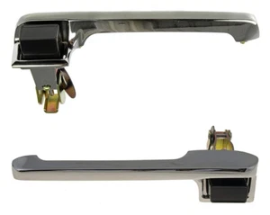 Outside Exterior Door Handles Pair Chrome Metal for 1980-1996 F150 F250 Bronco - Picture 1 of 9
