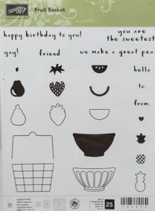 Stampin Up Obstkorb transparent Photopolymer Stempel 25er Set - Bild 1 von 6