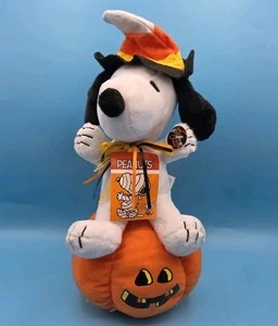 Peanuts SNOOPY Animated Musical Bouncing Jack O Lantern Pumpkin Halloween Tags - Picture 1 of 11