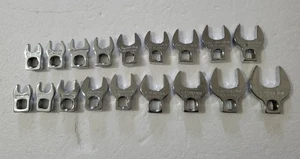 18PC Craftsman USA Metric  & SAE Crow Foot Wrench Set 3/8 Dr.  V & VV Series - Picture 1 of 24
