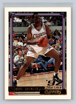 1992-93 Topps Gold Rookie RC #300 Elmore Spencer Los Angeles Clippers - Image 1 of 2