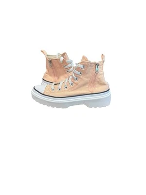 Converse Chuck Lugged Lift Hi Platform Sneaker Coral Peach Canvas Big Girls 4 - Image 1 of 4