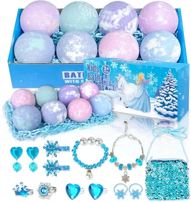 Bath Bombs for Kids with Surprise Inside, 8 Pack Bath Bombs with Frozen Toys, Pr - Image 1 of 4