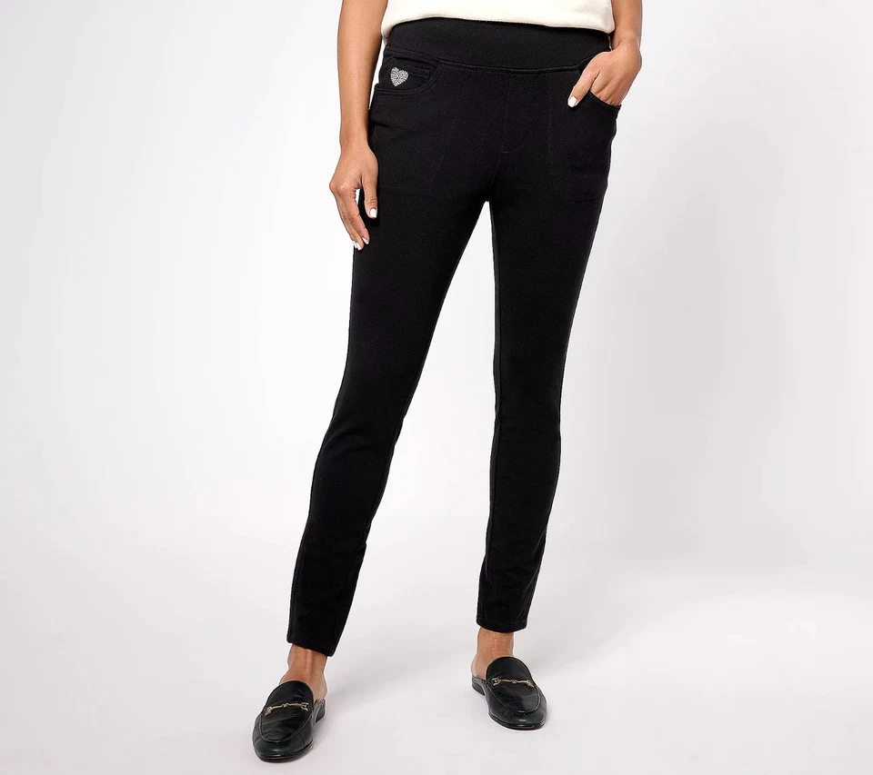 #442 Quacker Factory Regular DreamJeannes Flat Waistband Leggings  SIZE 1X - Image 1 of 1